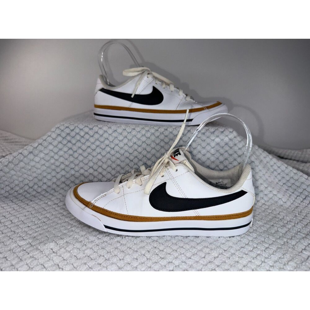 Nike Boys Court Legacy Big Kids' Shoes White, black, tan size 5y